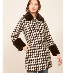 ISO Reformation Lucille Coat in Houndstooth